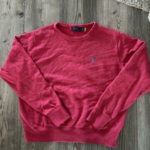 Ralph Lauren Crewneck Sweater in Red with Blue Pony